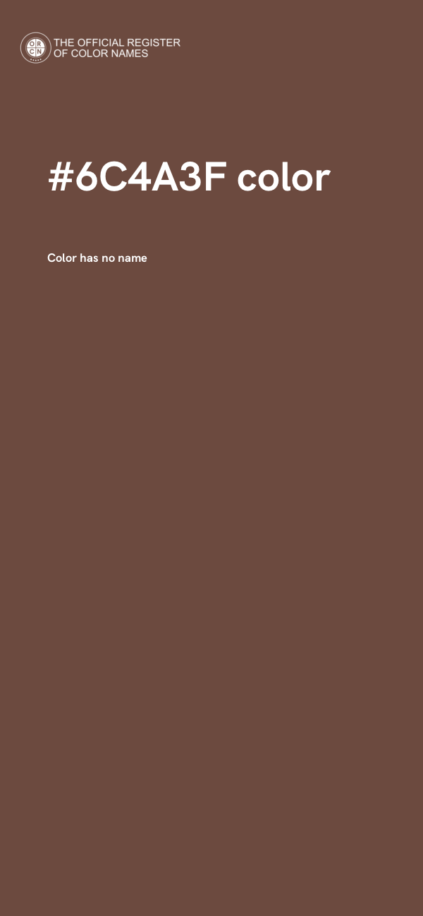 #6C4A3F color image