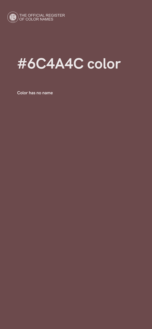 #6C4A4C color image