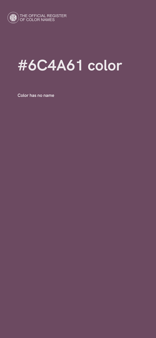 #6C4A61 color image