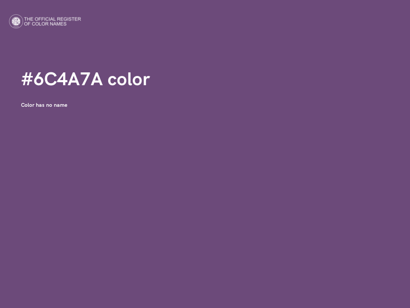 #6C4A7A color image
