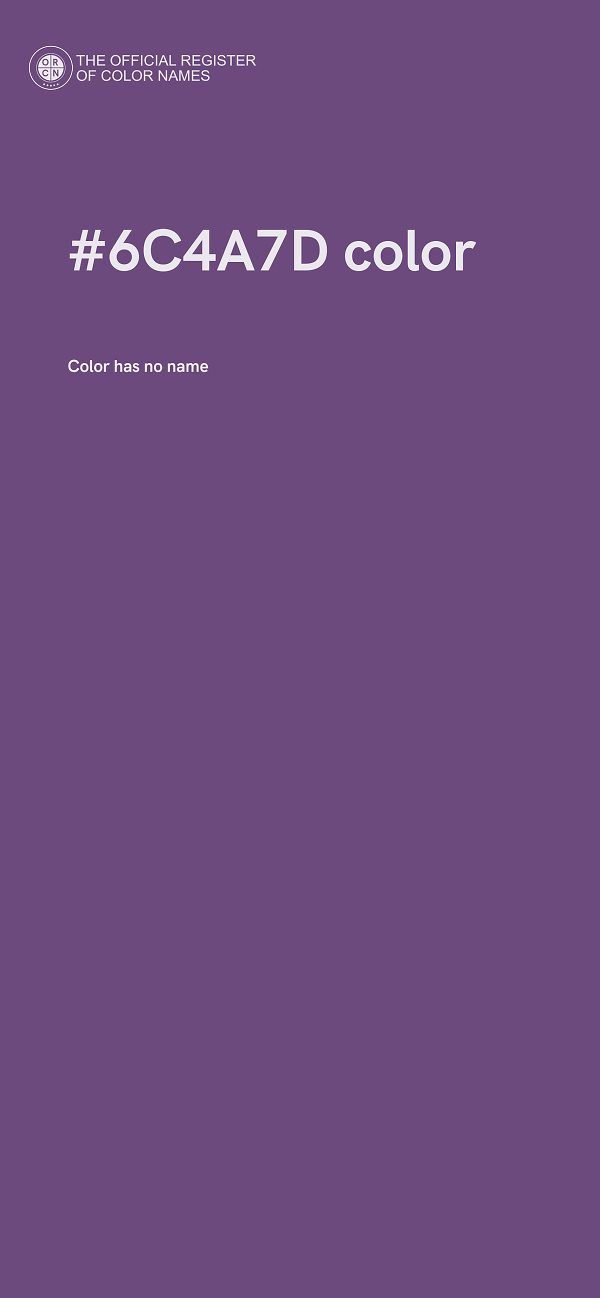 #6C4A7D color image