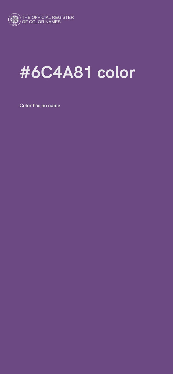 #6C4A81 color image