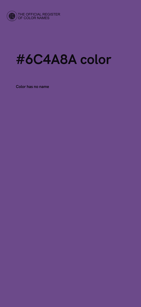 #6C4A8A color image