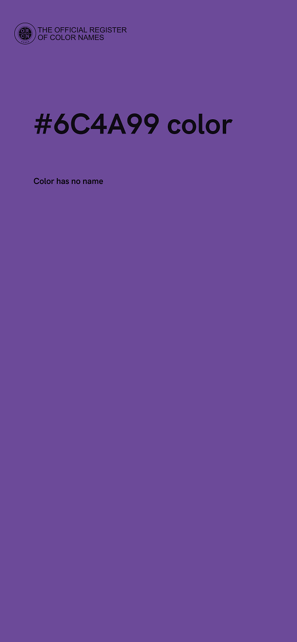 #6C4A99 color image