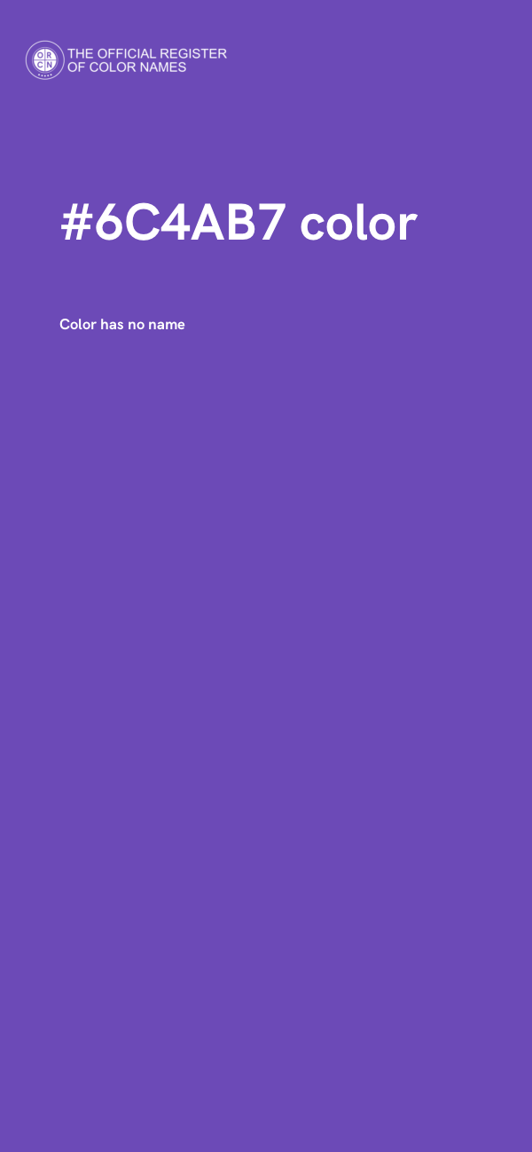 #6C4AB7 color image