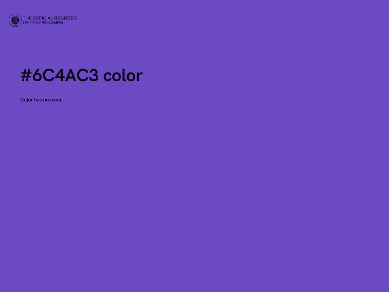#6C4AC3 color image