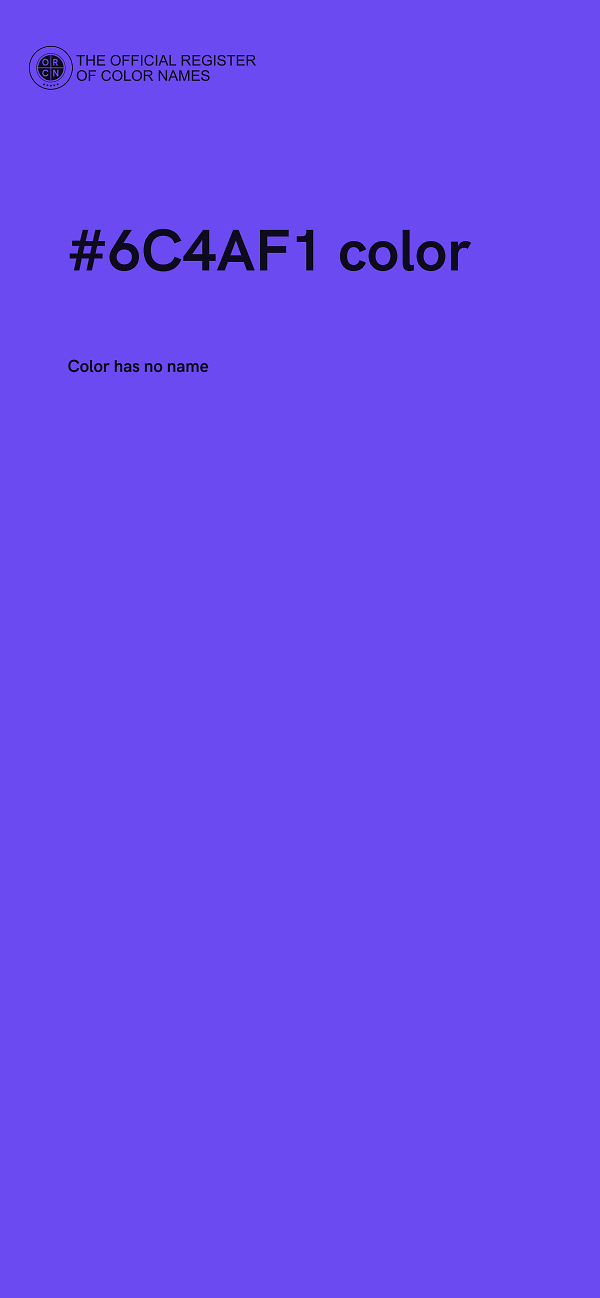 #6C4AF1 color image