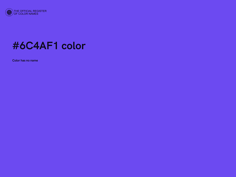 #6C4AF1 color image