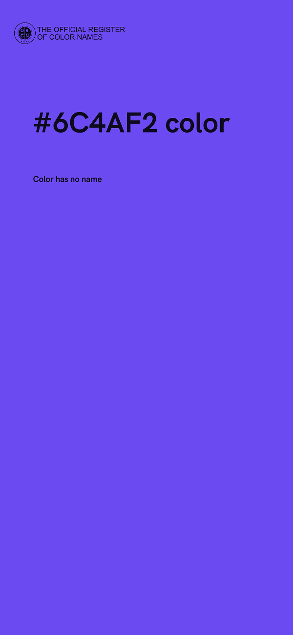 #6C4AF2 color image