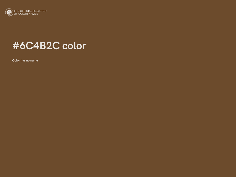 #6C4B2C color image