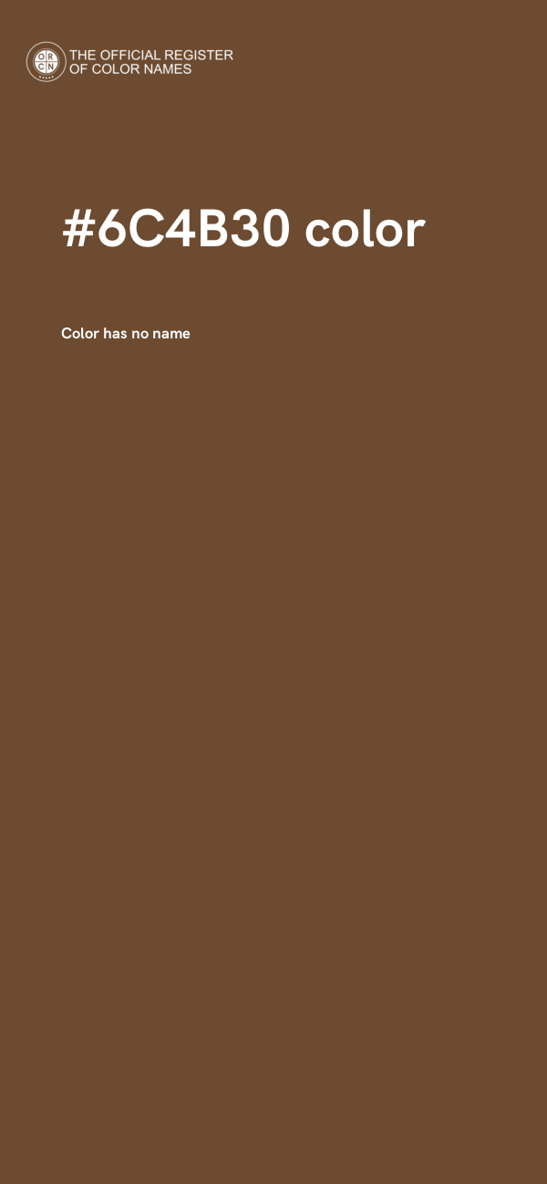 #6C4B30 color image