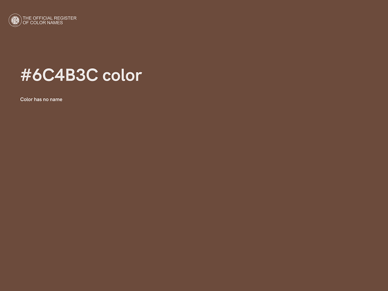 #6C4B3C color image