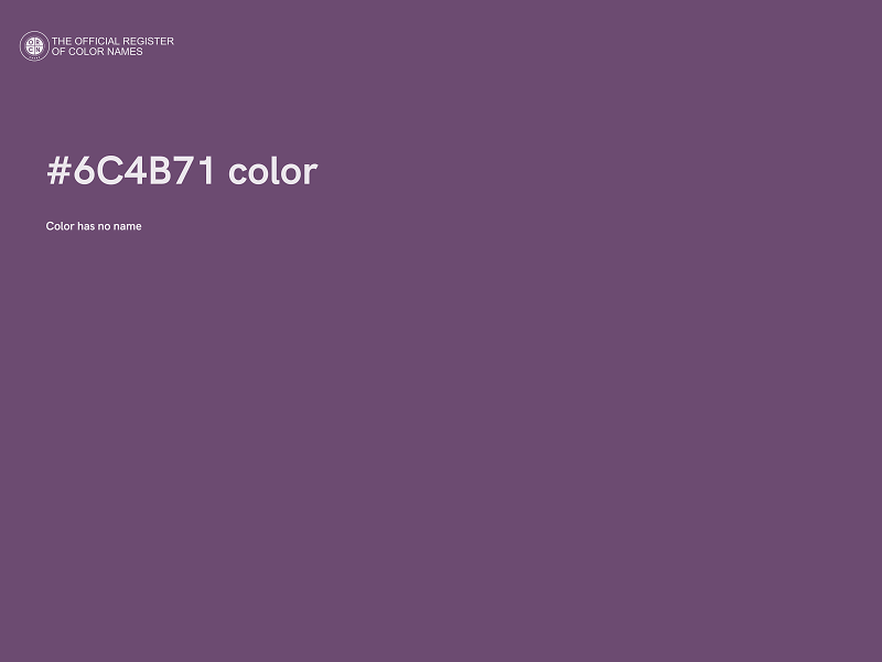 #6C4B71 color image