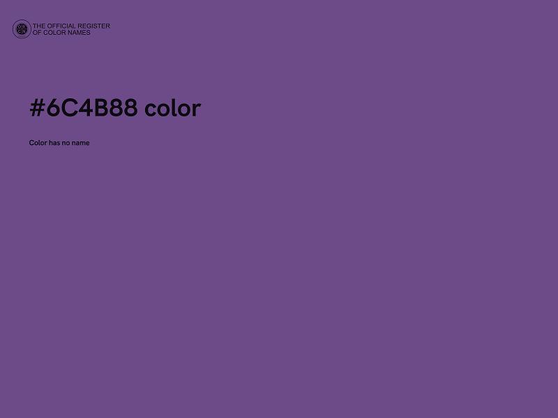 #6C4B88 color image