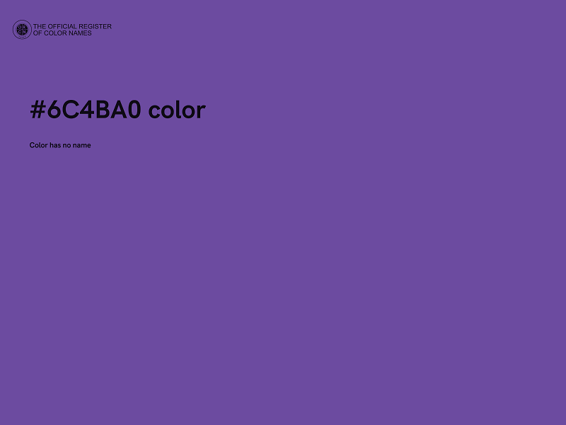 #6C4BA0 color image