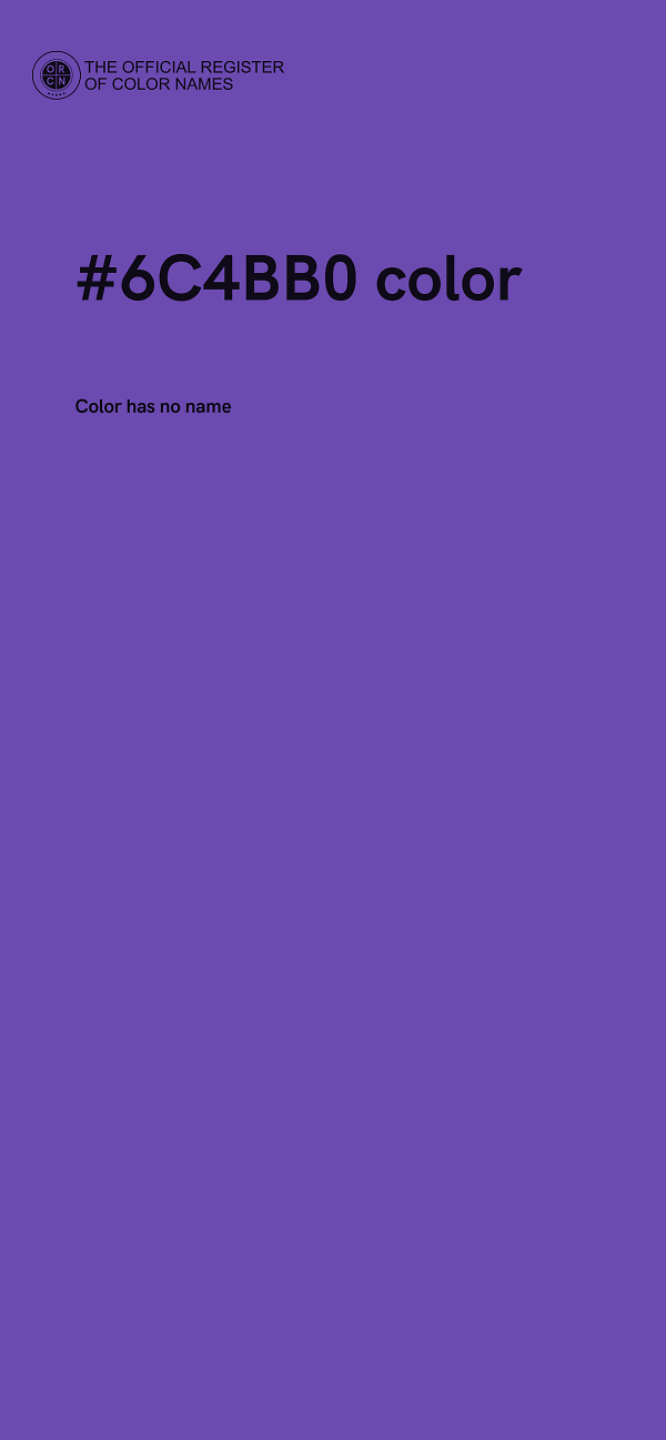 #6C4BB0 color image