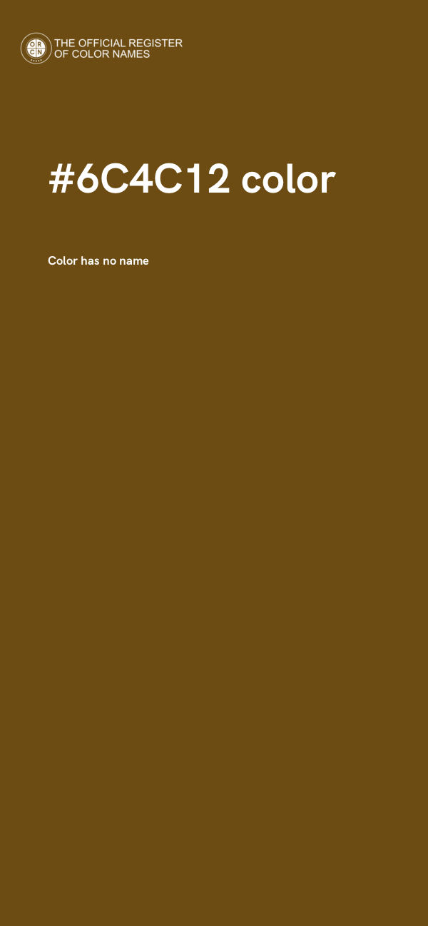 #6C4C12 color image