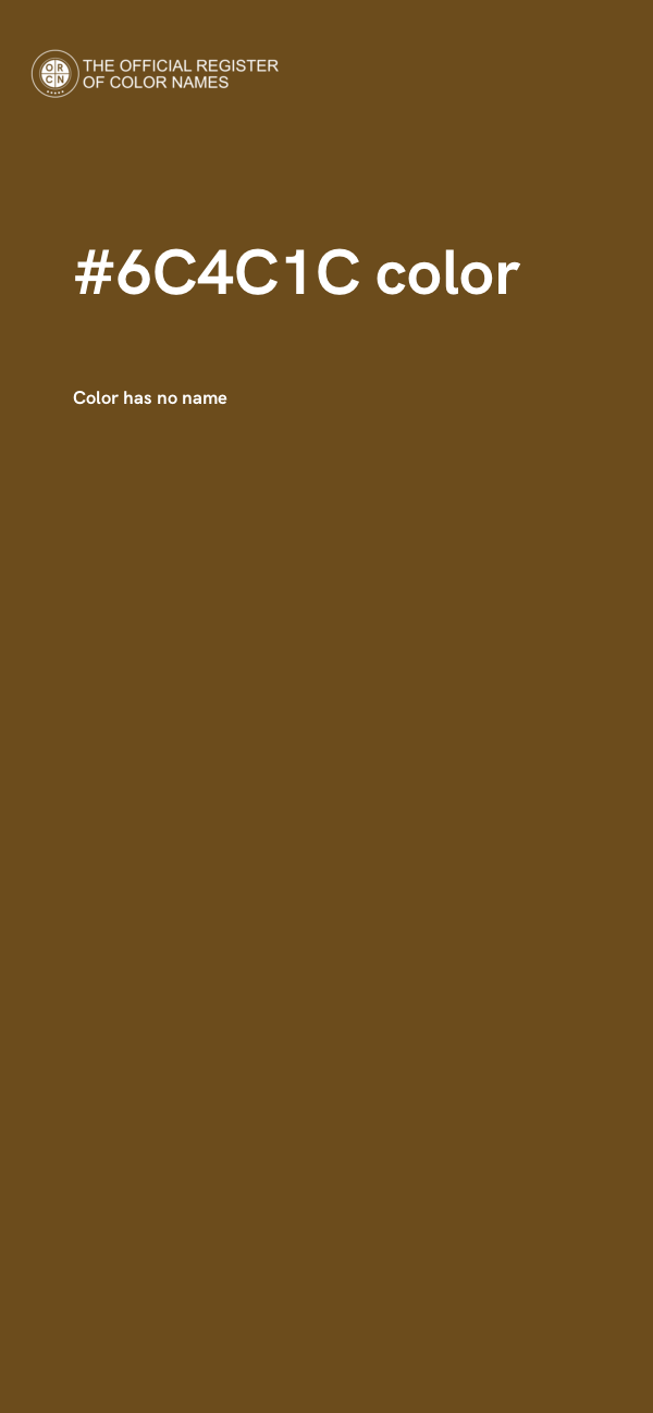 #6C4C1C color image