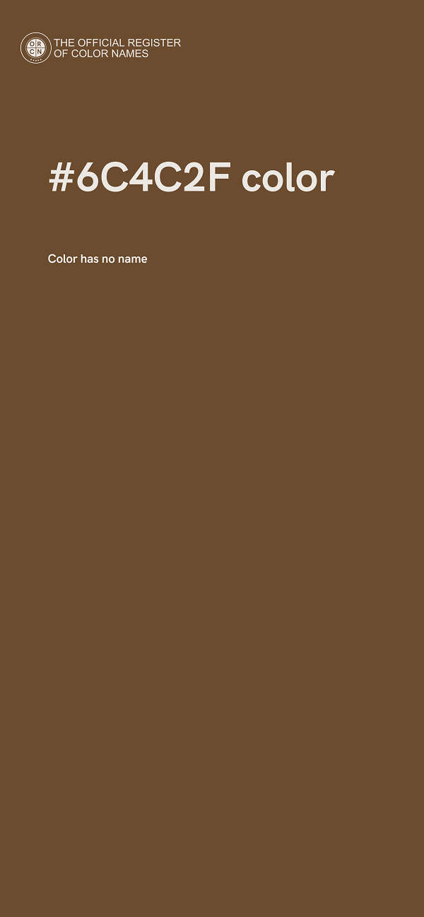 #6C4C2F color image