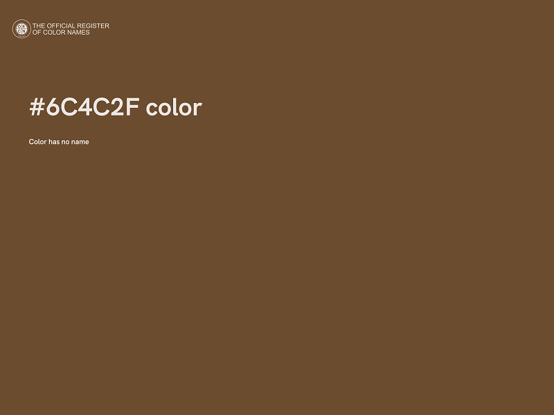 #6C4C2F color image