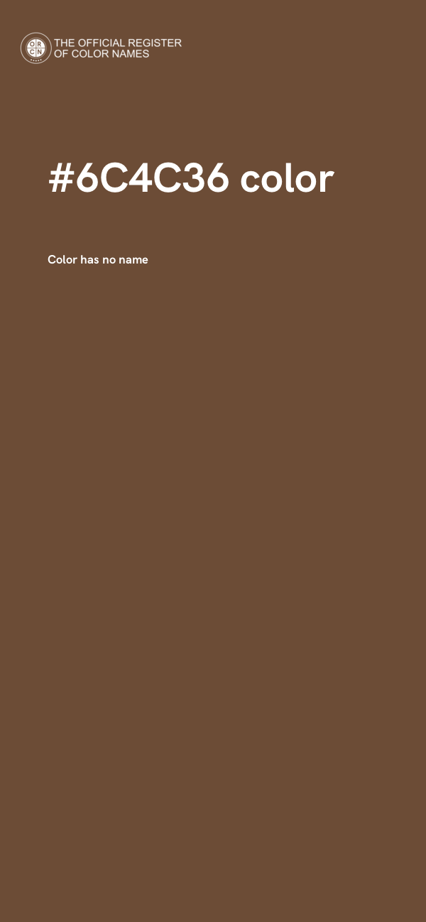 #6C4C36 color image