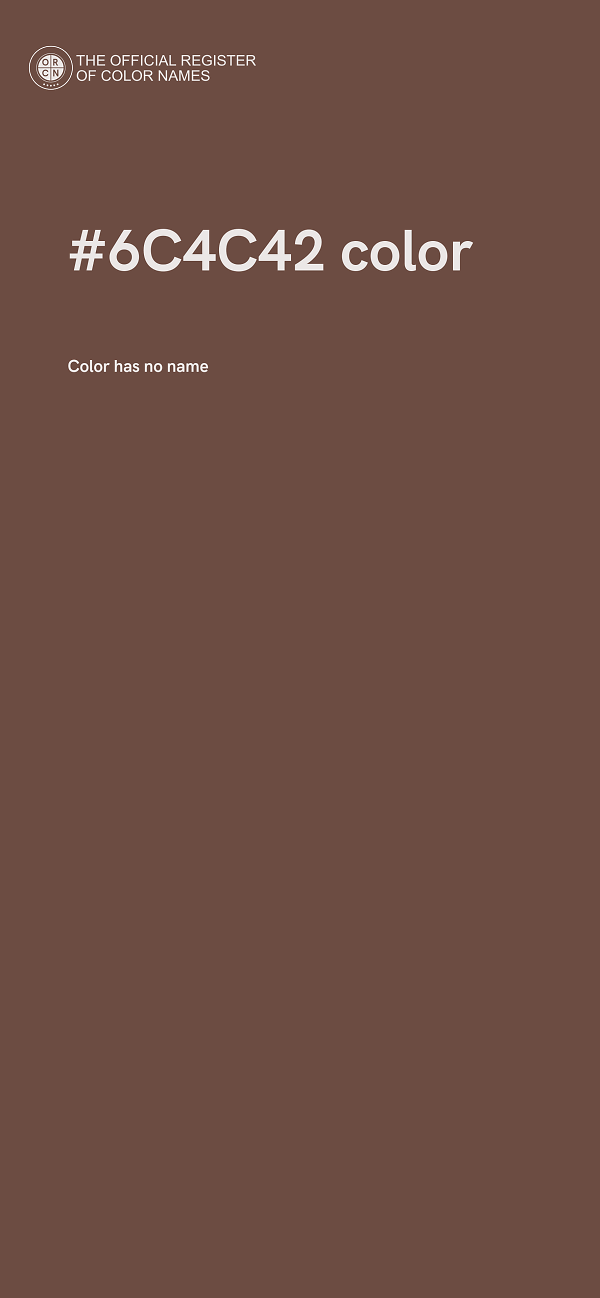 #6C4C42 color image