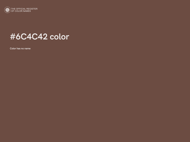 #6C4C42 color image