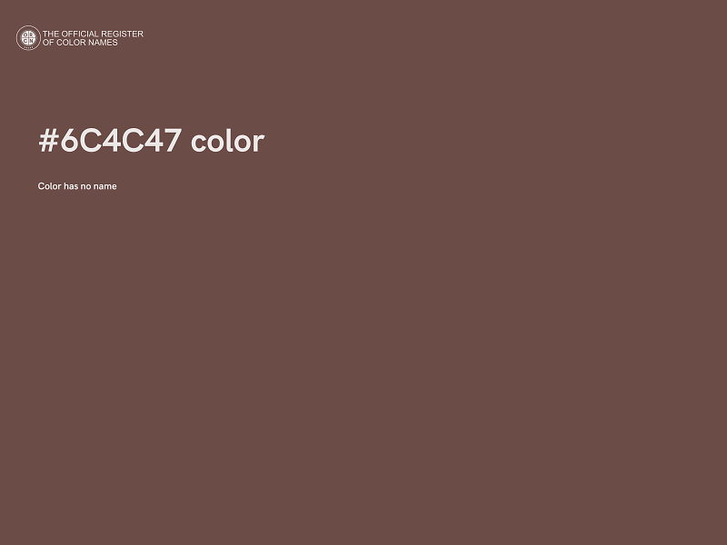 #6C4C47 color image