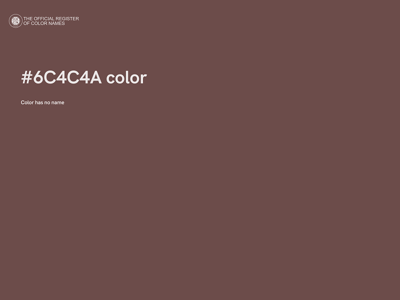 #6C4C4A color image