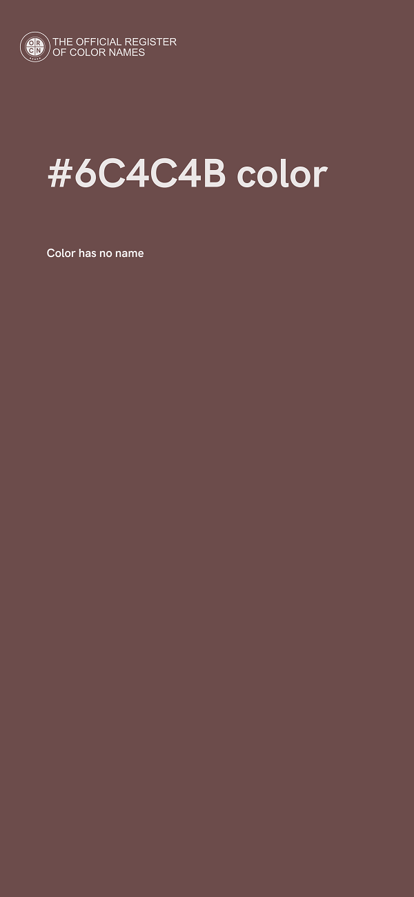 #6C4C4B color image