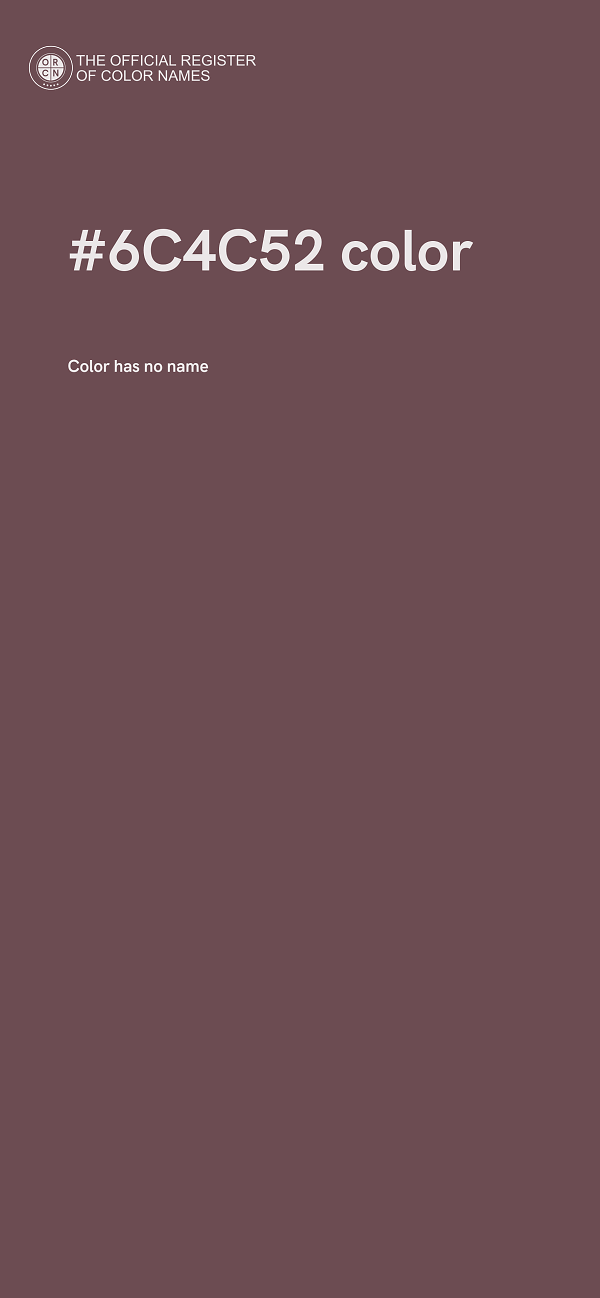#6C4C52 color image