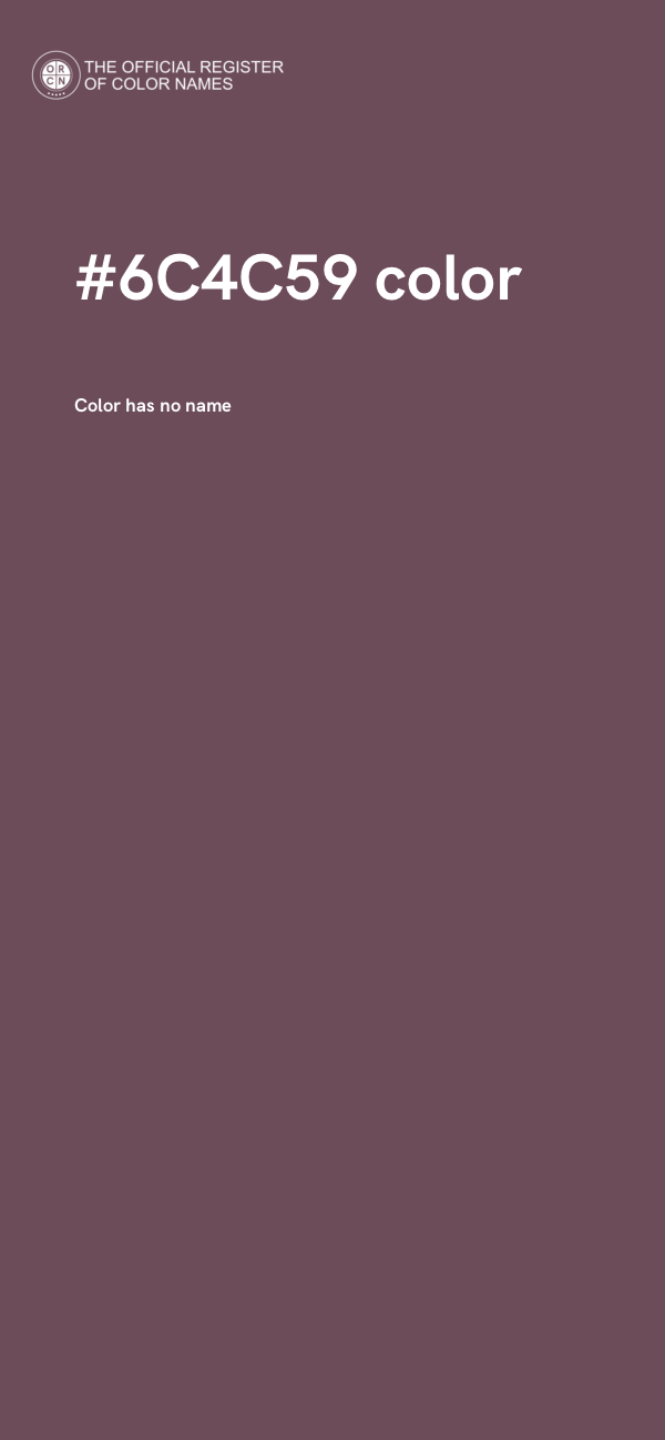 #6C4C59 color image