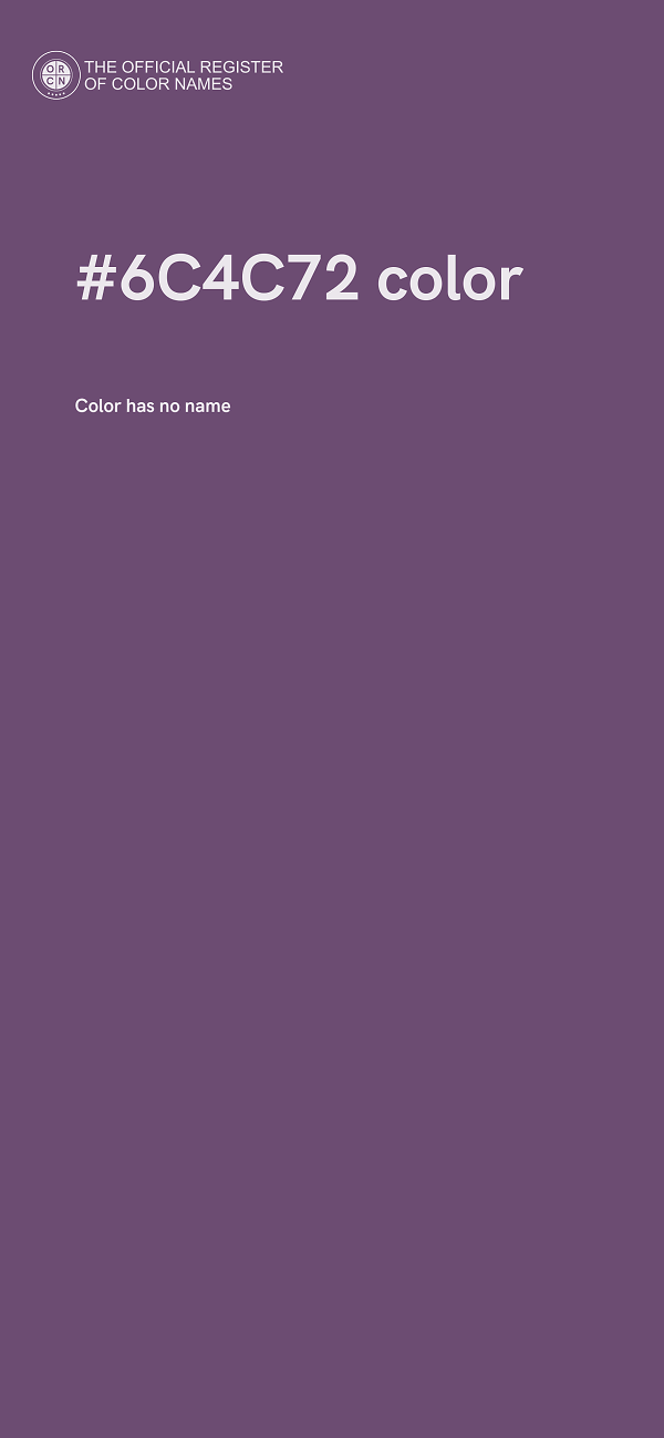 #6C4C72 color image