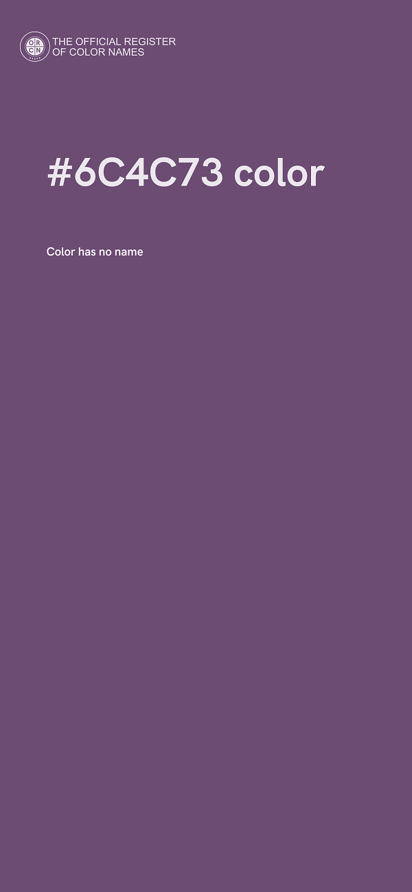 #6C4C73 color image