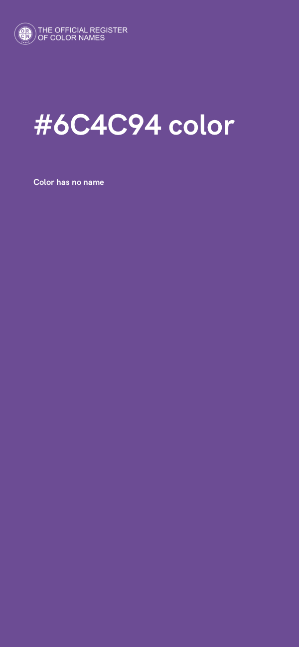 #6C4C94 color image