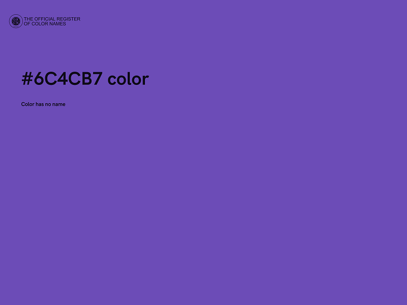 #6C4CB7 color image