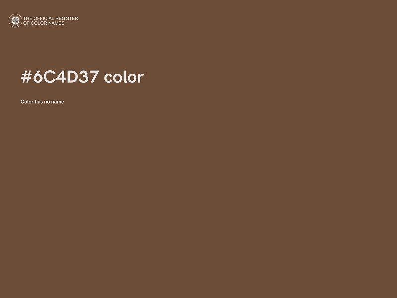 #6C4D37 color image