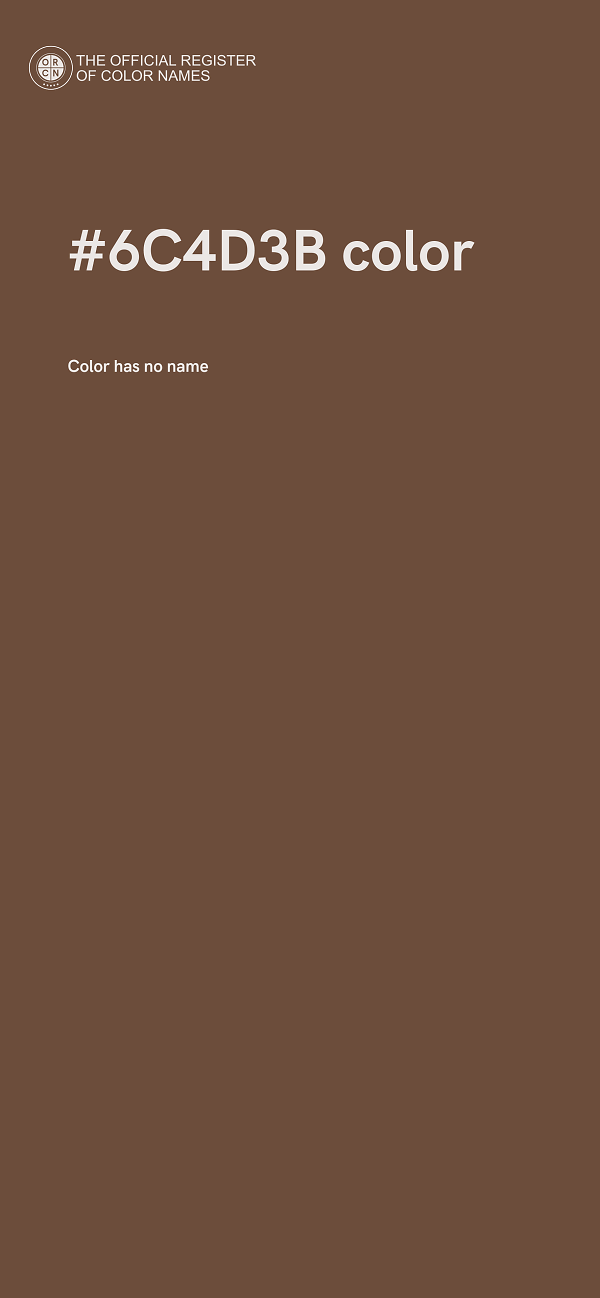 #6C4D3B color image