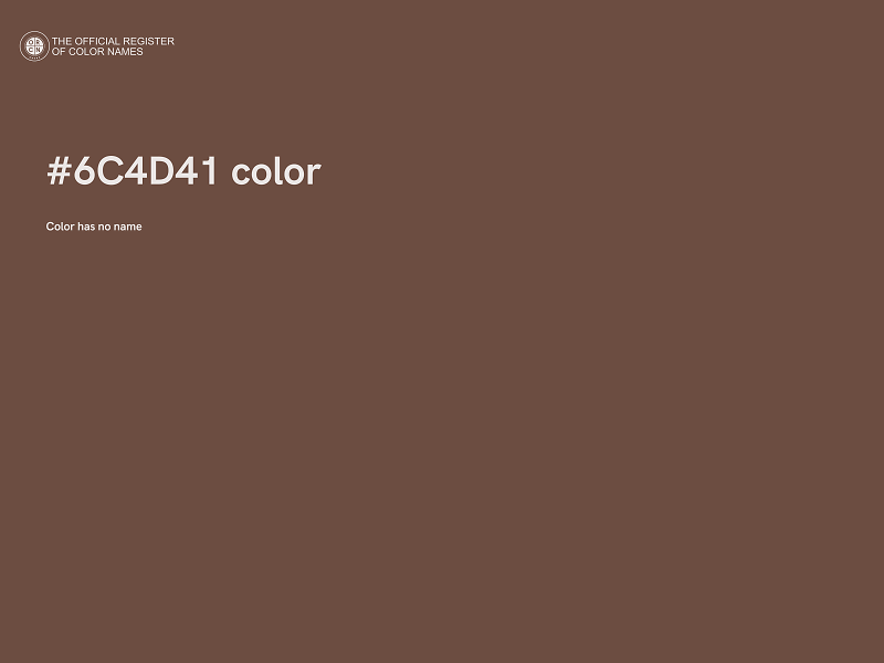 #6C4D41 color image