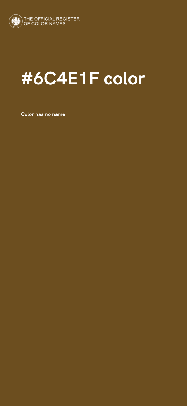 #6C4E1F color image