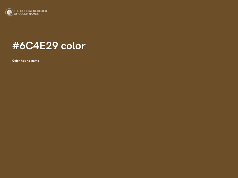 #6C4E29 color image