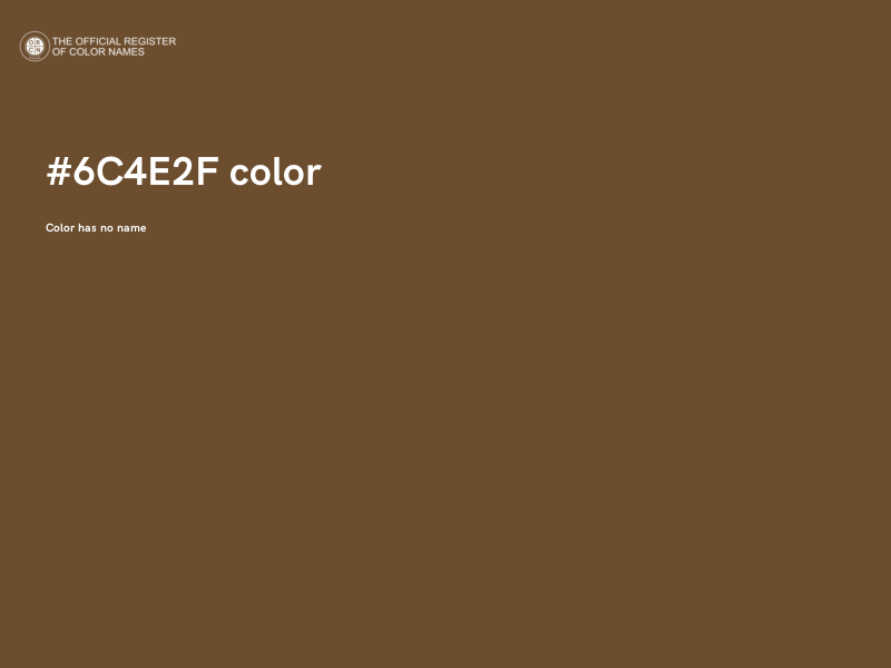 #6C4E2F color image