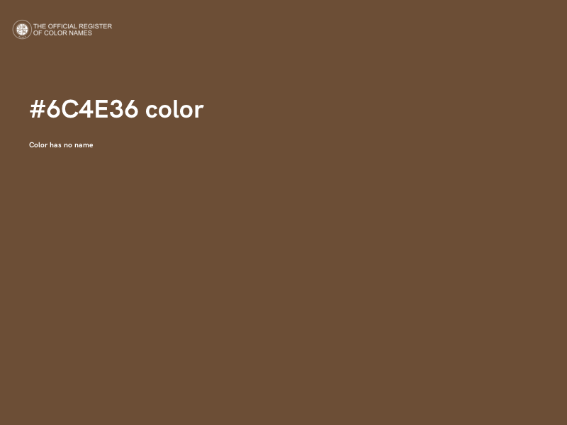 #6C4E36 color image