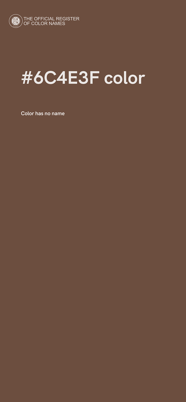 #6C4E3F color image