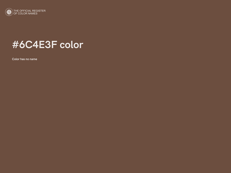 #6C4E3F color image