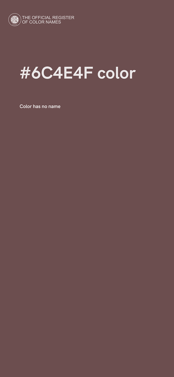 #6C4E4F color image