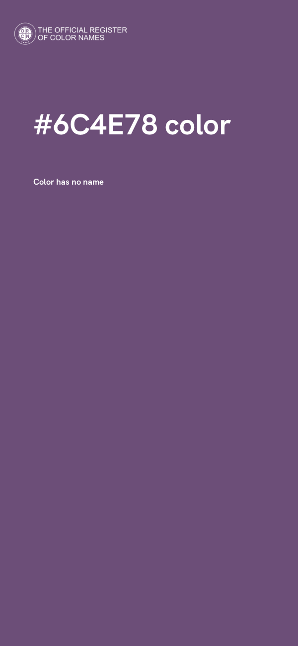 #6C4E78 color image