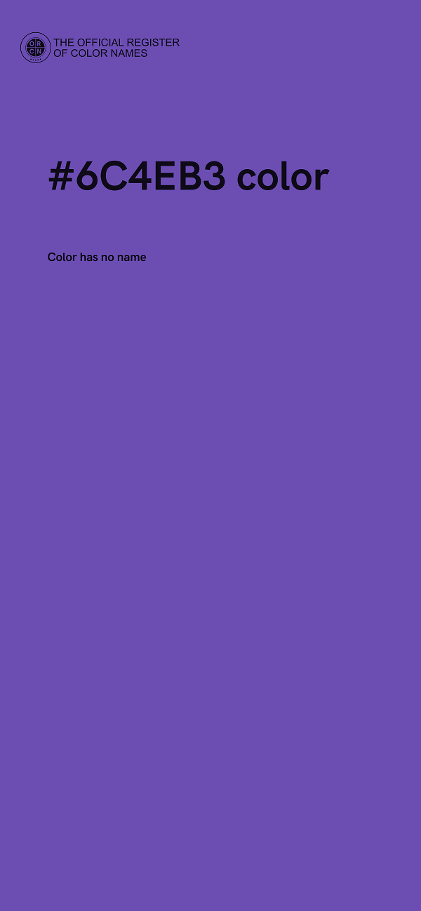 #6C4EB3 color image