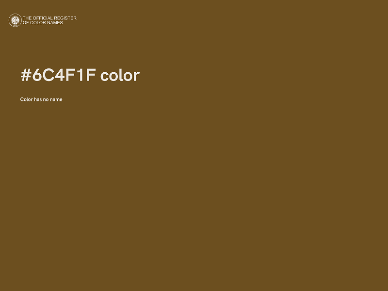 #6C4F1F color image