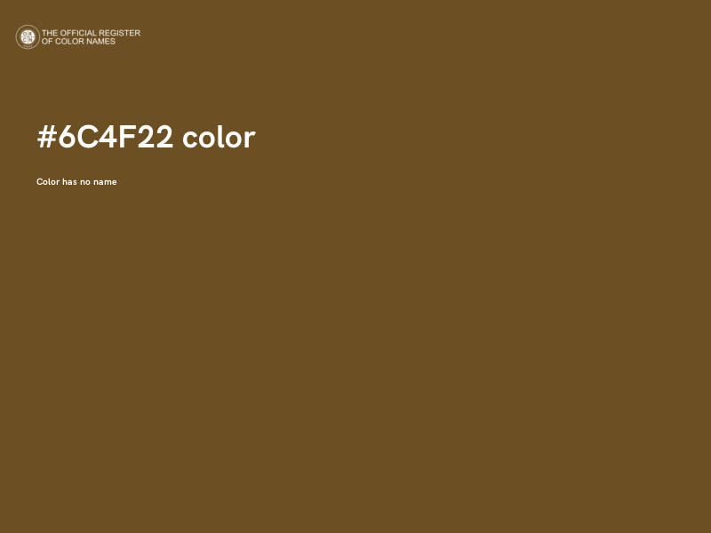 #6C4F22 color image